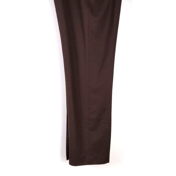 Talbots Signature Straight Brown Wool Spandex Blend Trouser Pant Size 10 - Picture 3 of 11